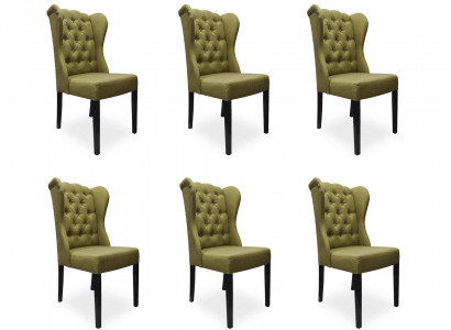 6x Design Polstrovací židle židle Seht Garnitur Křeslo Lounge Club Set